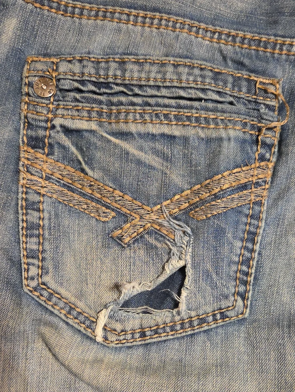 TK AXEL Men's Regular Straight Fit Distressed Jeans